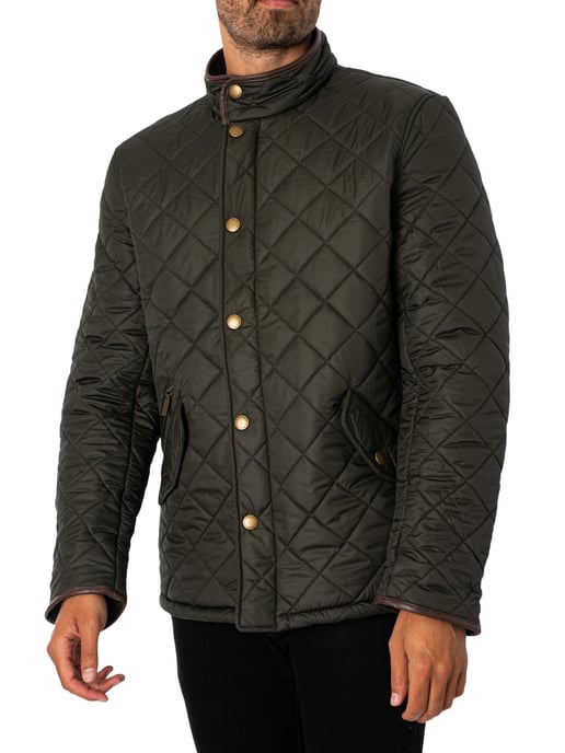 Barbour Gewatteerde Jas Van Powell, Groen - Image 1