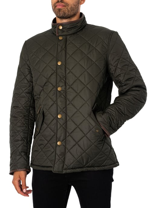 Barbour Gewatteerde Jas Van Powell, Groen - Image 2