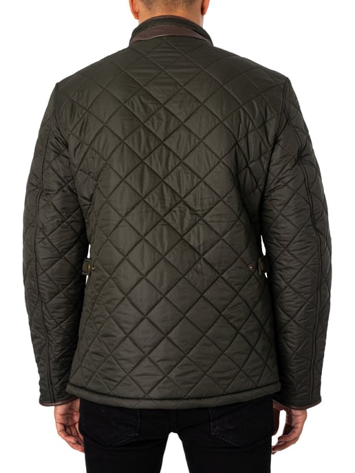 Barbour Gewatteerde Jas Van Powell, Groen - Image 3