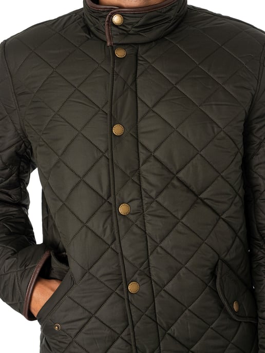 Barbour Gewatteerde Jas Van Powell, Groen - Image 4