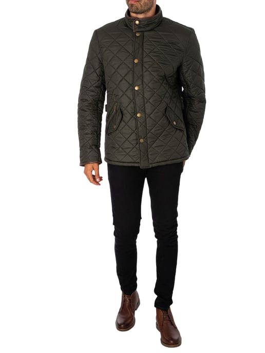 Barbour Gewatteerde Jas Van Powell, Groen - Image 5
