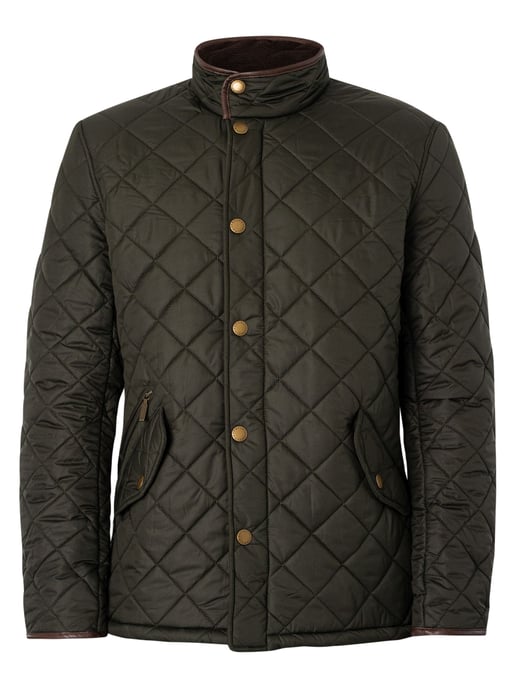 Barbour Gewatteerde Jas Van Powell, Groen - Image 6