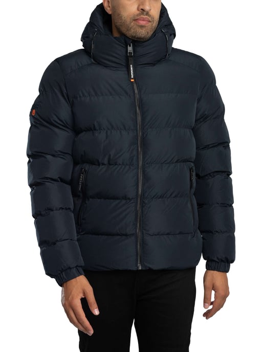 Superdry Sport Puffer Jack Met Capuchon, Blauw - Image 1
