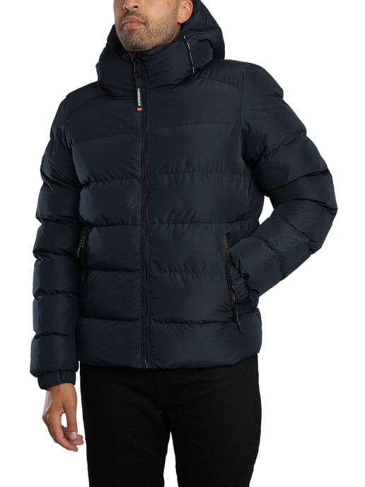 Superdry Sport Puffer Jack Met Capuchon, Blauw - Image 2