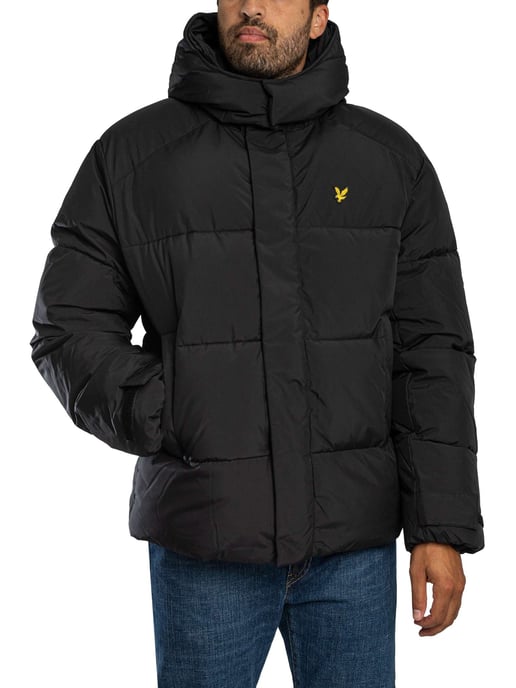 Lyle & Scott Gewatteerd Jack Met Capuchon, Zwart - Image 1