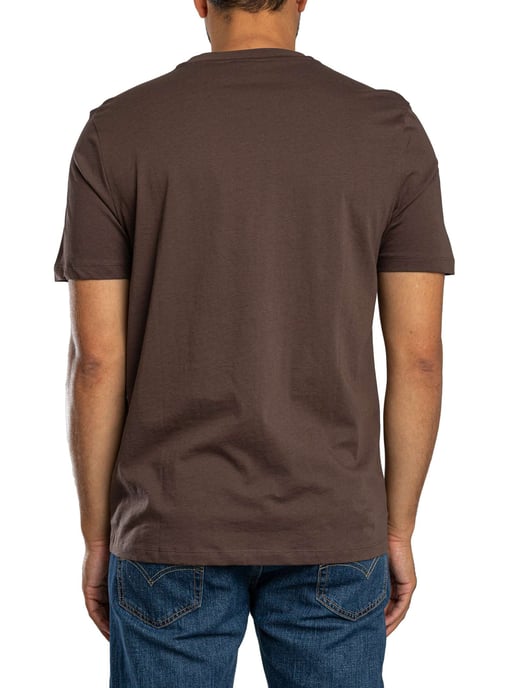 HUGO Dero222 T-Shirt Met Logo Op De Borst, Bruin - Image 3