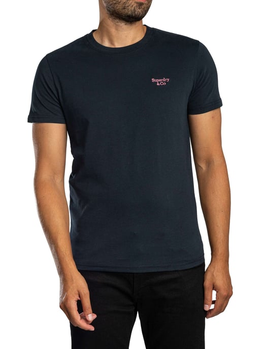 Superdry Essential Serif Logo T-Shirt, Blauw - Image 1