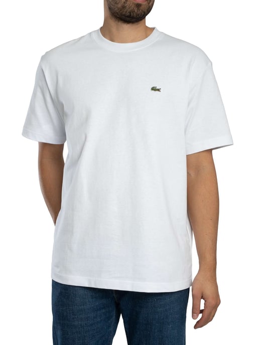 Lacoste T-Shirt Van Zware Katoenen Jersey, Wit - Image 2