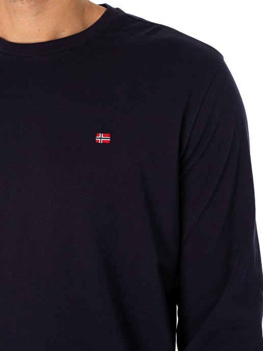 Napapijri Salis T-Shirt Met Lange Mouwen, Blauw - Image 4