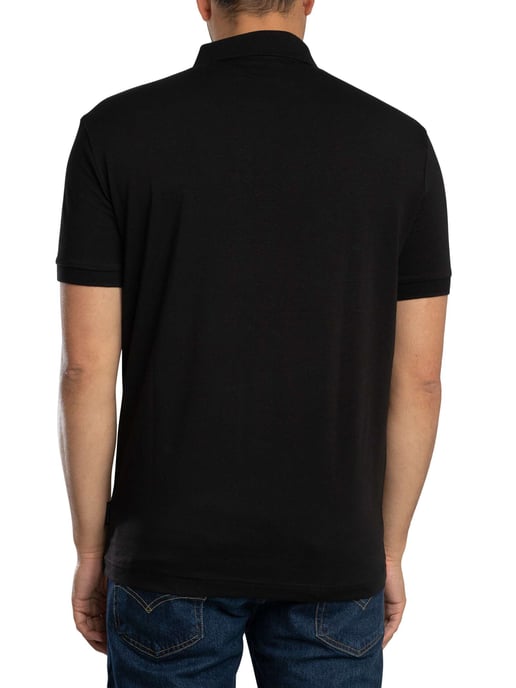 Armani Exchange Slim Polo Shirt Met Logo En Rits, Zwart - Image 3