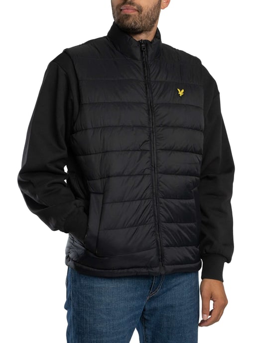 Lyle & Scott Quilted Puffer Gilet, Black - Image 1