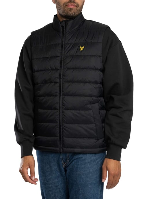 Lyle & Scott Quilted Puffer Gilet, Black - Image 2