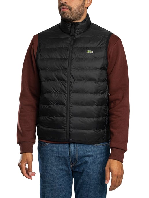 Lacoste Lichtgewicht Gewatteerd Vest, Zwart - Image 2