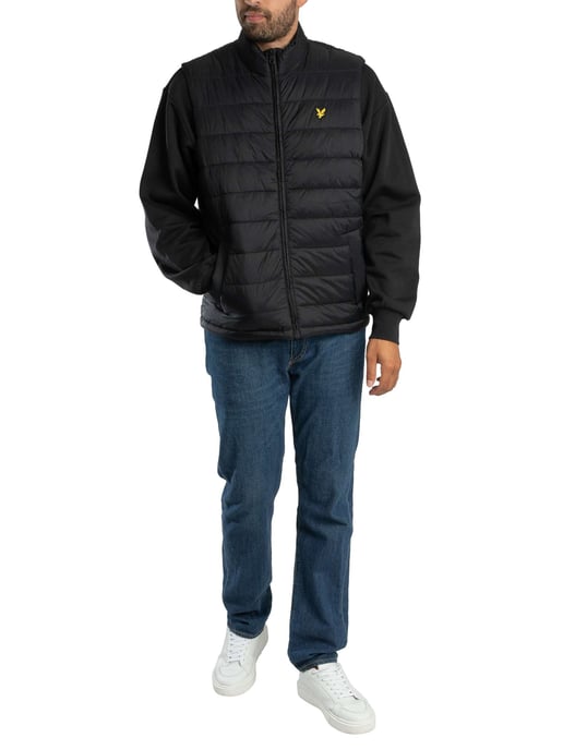 Lyle & Scott Quilted Puffer Gilet, Black - Image 6