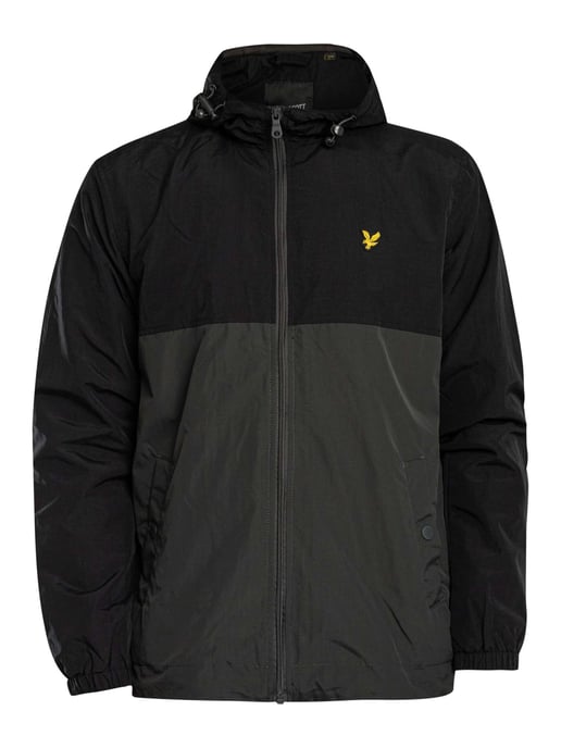 Lyle & Scott Colourblock Jas Met Ritssluiting, Zwart - Image 6