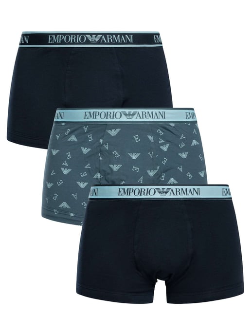 Emporio Armani Trunk 3-Pack, Blauw - Image 1