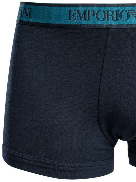 Emporio Armani Katoenen Stretchstrunks Van 3 Stuks, Blauw - Image 3
