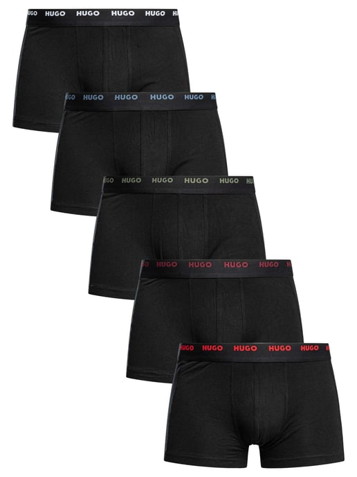 HUGO 5-Pack Katoenen Stretchboxers, Grijs - Image 1