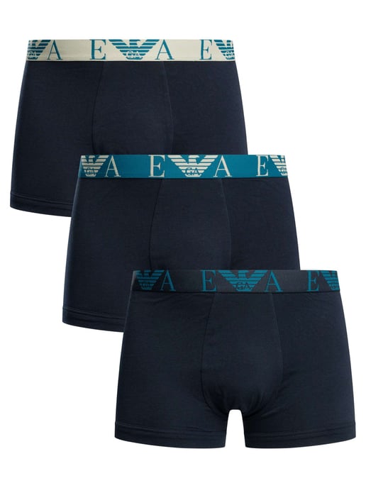 Emporio Armani Trunk 3-Pack, Blauw - Image 1