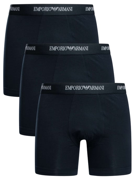 Emporio Armani Set Van 3 Stretch Boxershorts, Blauw - Image 1