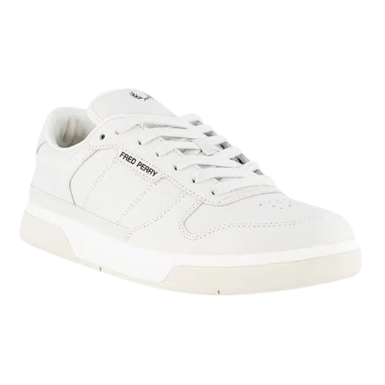 Fred Perry B300 Textured Leather Porcelain Trainers - Image 2