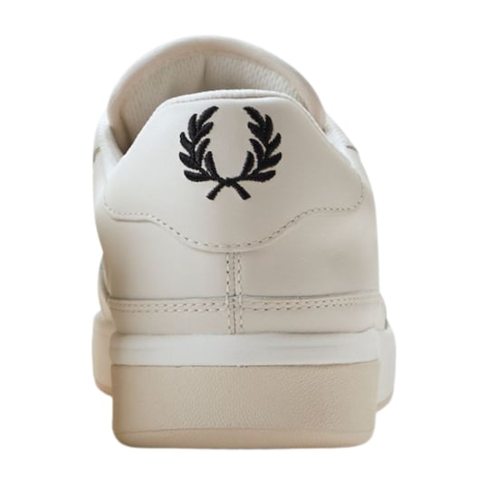Fred Perry B300 Textured Leather Porcelain Trainers - Image 3