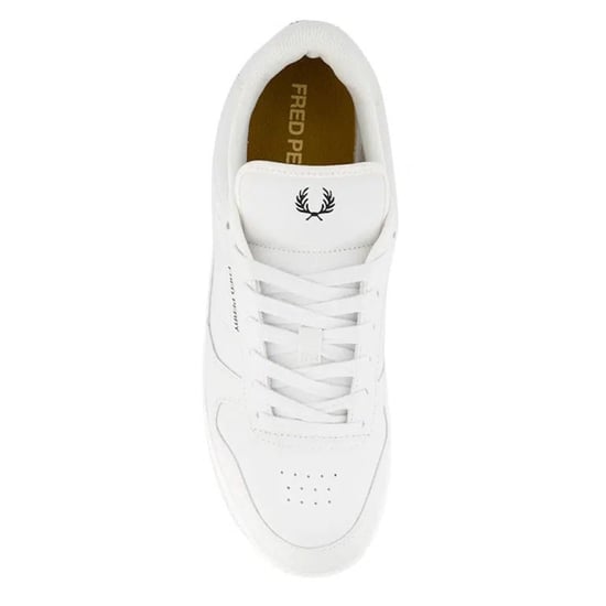 Fred Perry B300 Textured Leather Porcelain Trainers - Image 4