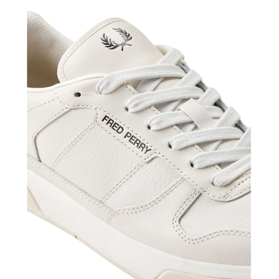 Fred Perry B300 Textured Leather Porcelain Trainers - Image 5