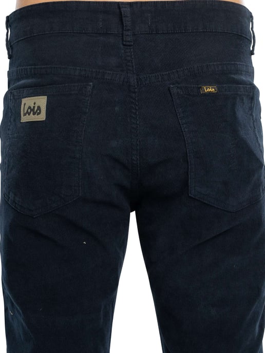 Lois Jeans Dario Boot Dunne Corduroy Jeans, Blauw - Image 4