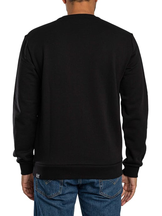 EA7 Big Logo Graphic Sweatshirt, Black - Image 3