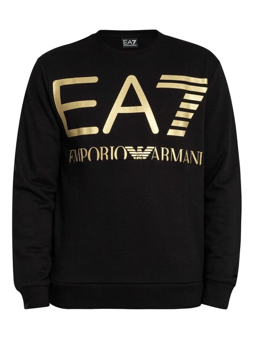EA7 Big Logo Graphic Sweatshirt, Black - Image 6