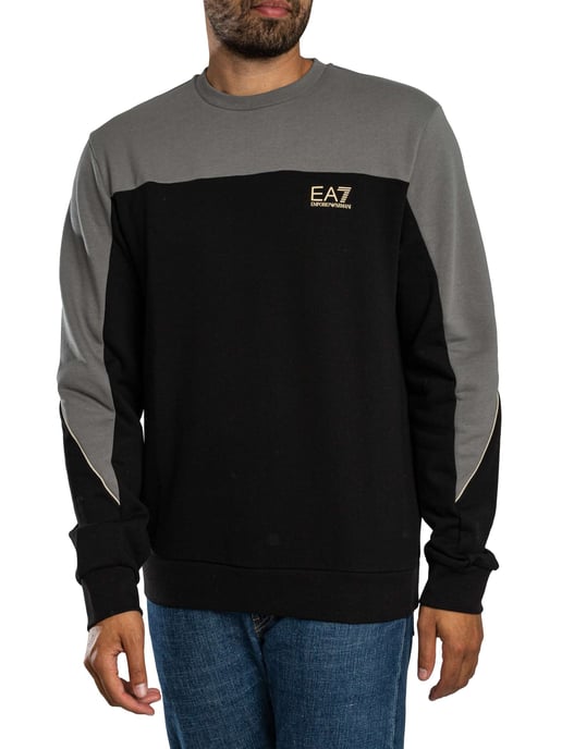 EA7 Tweekleurige Sweater, Zwart - Image 1
