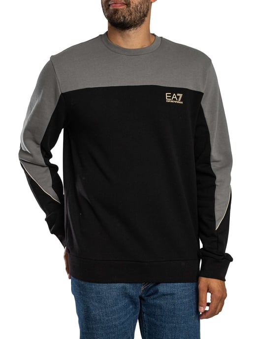 EA7 Tweekleurige Sweater, Zwart - Image 2