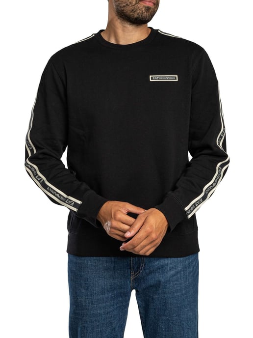 EA7 Box-Logo Sweatshirt, Zwart - Image 2
