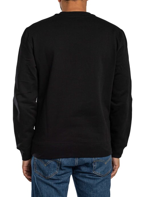 EA7 Box-Logo Sweatshirt, Zwart - Image 3