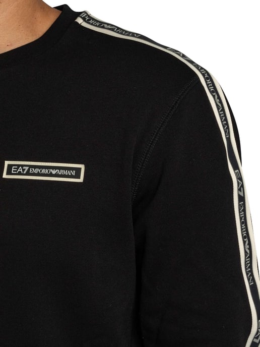 EA7 Box-Logo Sweatshirt, Zwart - Image 4