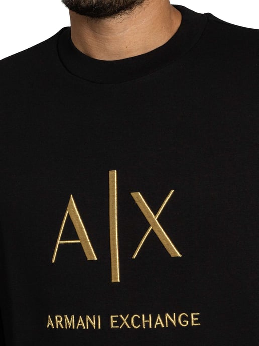 Armani Exchange Logo Grafisch Sweatshirt, Zwart - Image 4