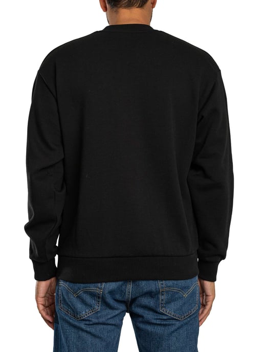 Lacoste Cotton Fleece Sweatshirt, Black - Image 3