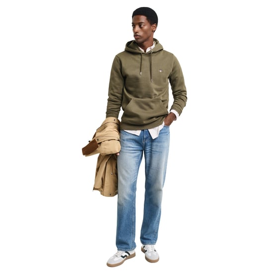 GANT Mens Regular Fit Shield Logo Pullover Hoodie - Image 5