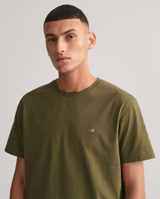 GANT Mens Regular Fit Short Sleeve Shield Logo T-Shirt - Image 3