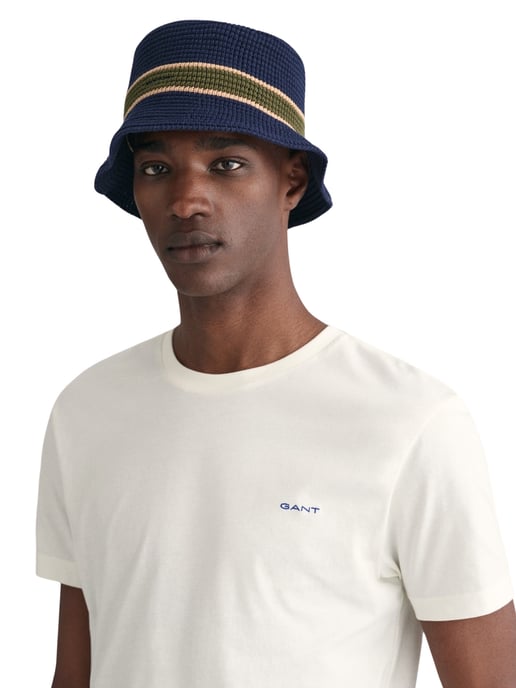 GANT Mens Short Sleeve Contrast Logo T-Shirt - Image 3