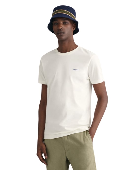GANT Mens Short Sleeve Contrast Logo T-Shirt - Image 5