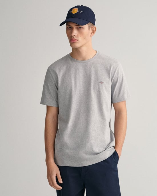 GANT Mens Regular Fit Short Sleeve Shield Logo T-Shirt - Image 1
