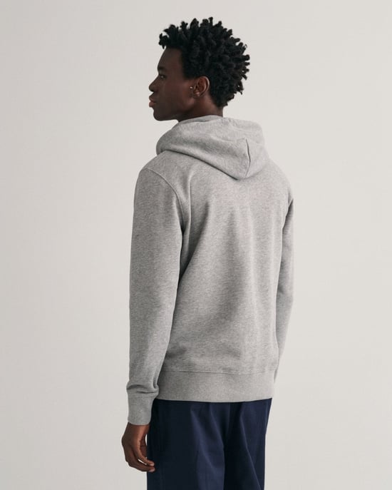 GANT Heren Regular Fit Shield Logo Volledige Rits Hoodie - Image 2
