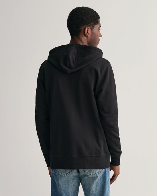 GANT Mens Regular Fit Shield Logo Full Zip Hoodie - Image 2