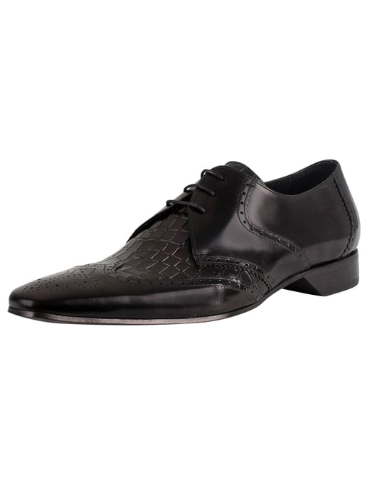 Jeffery West Leren Derby-Schoenen, Zwart - Image 1
