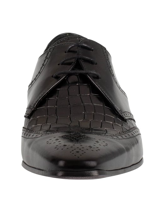 Jeffery West Leren Derby-Schoenen, Zwart - Image 4