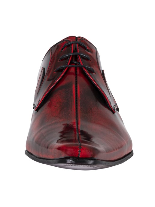 Jeffery West Derby Lederen Schoenen, Rood - Image 4