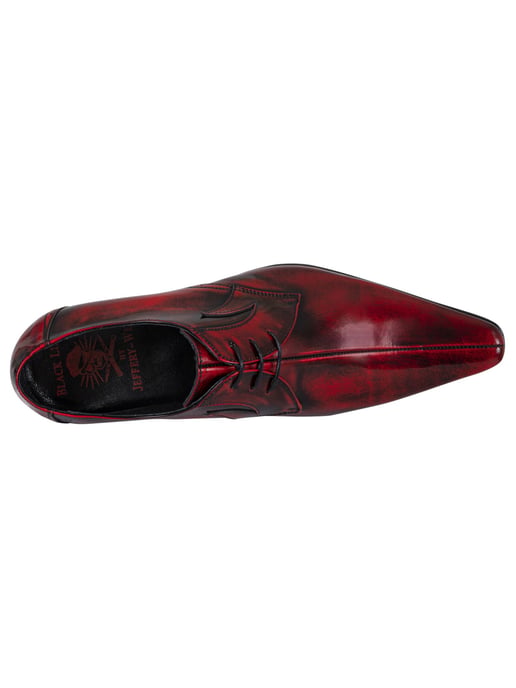 Jeffery West Derby Lederen Schoenen, Rood - Image 6