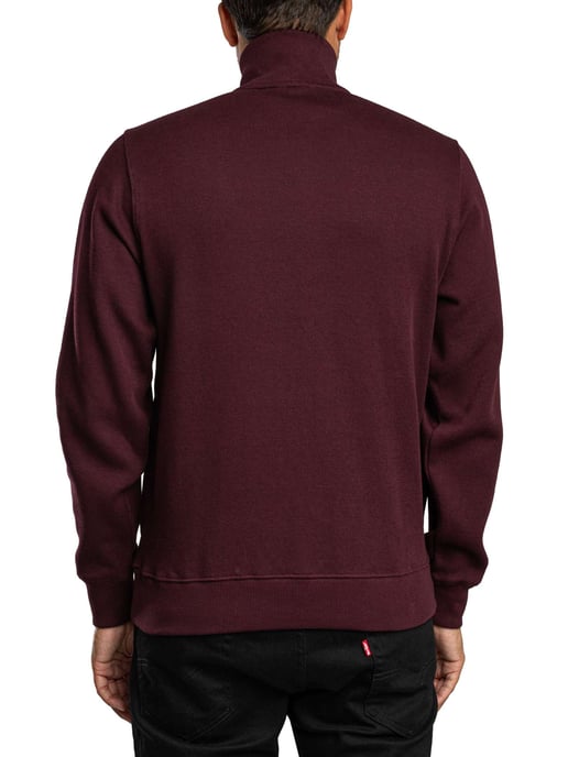 Lacoste High Neck Interlock Sweatshirt, Red - Image 3